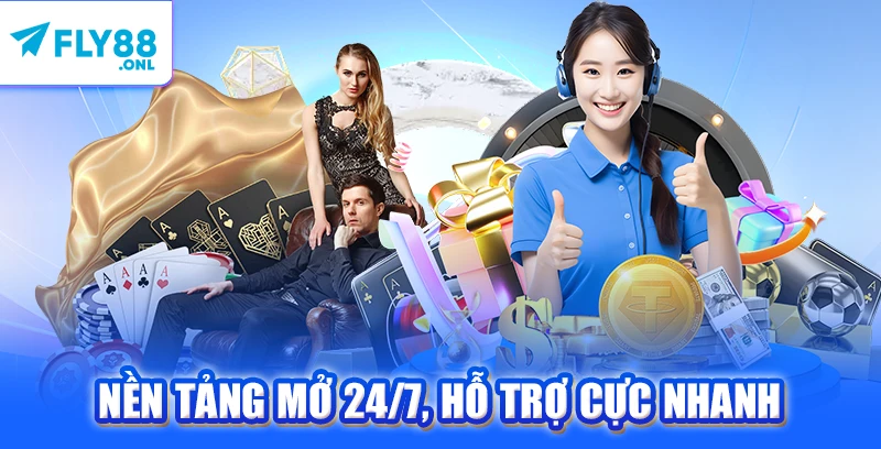 Nền tảng mở 24/7, hỗ trợ cực nhanh